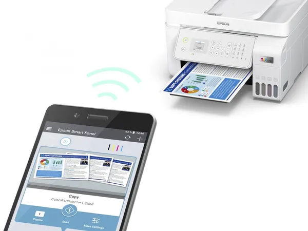 Multifuncțional EPSON EcoTank L5316 A4 CISS Alb - imagine 2