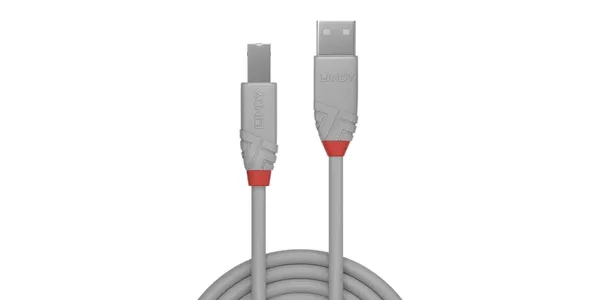 Cablu USB LINDY LY-36683 USB 2.0 A la B 2m Gri