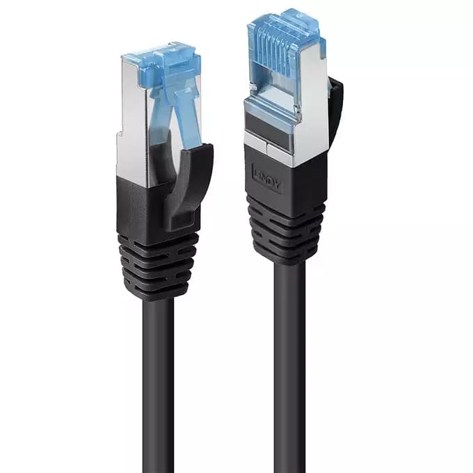 Cablu Rețea LINDY Cat.6A 1m S/FTP LSZH Negru LY-47177