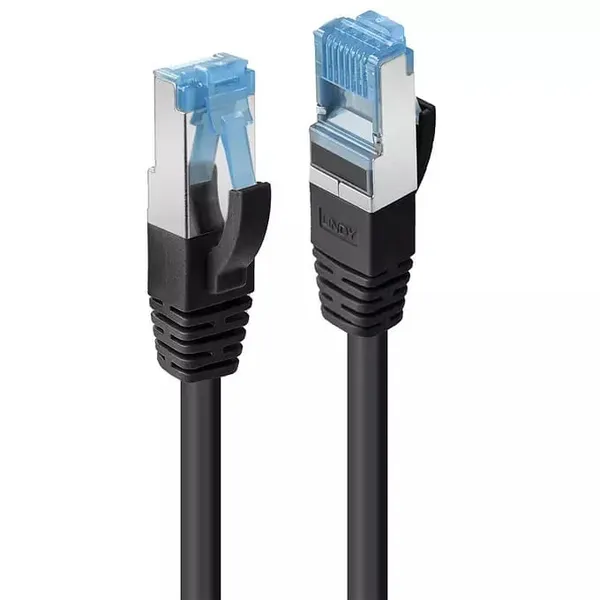 Cablu Rețea LINDY Cat.6A 1m S/FTP LSZH Negru LY-47177