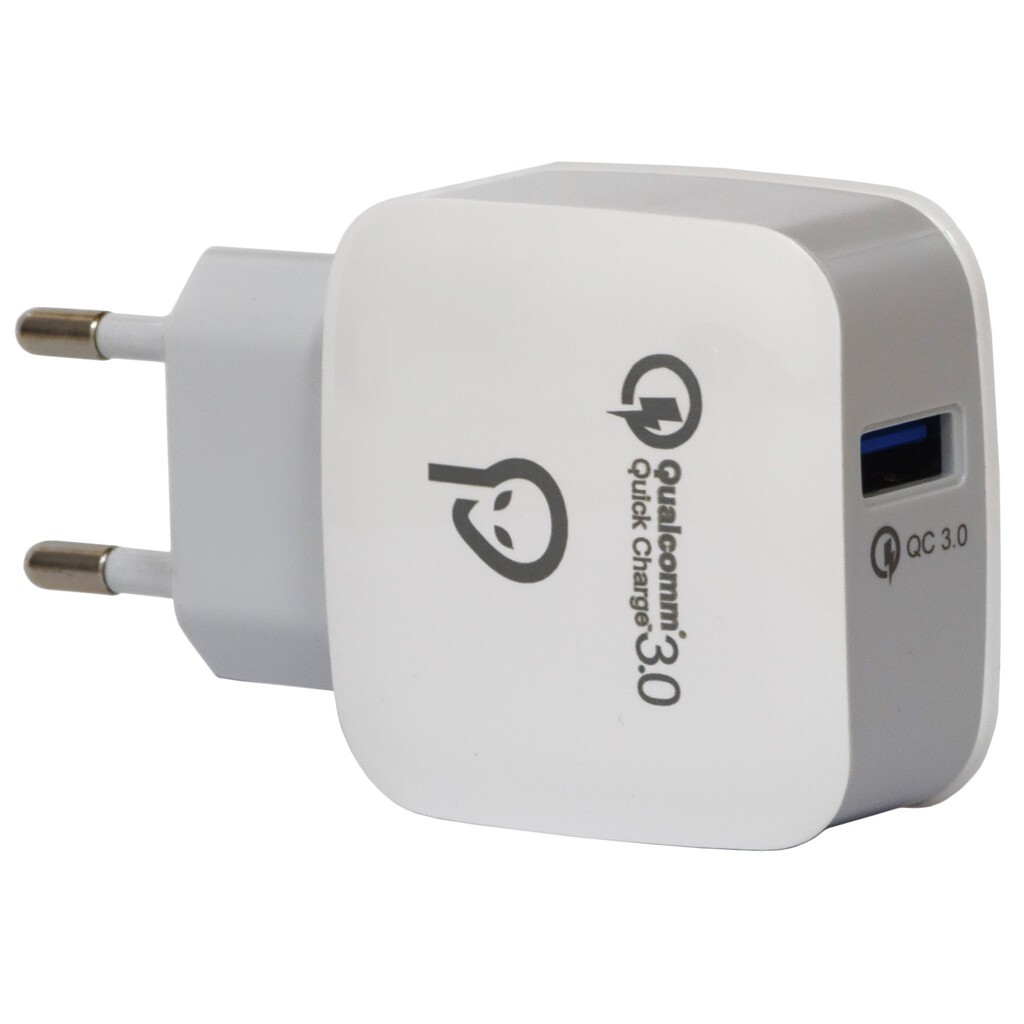 Încărcător Rețea SPACER SPAR-USBQ-01 Quick Charge 3.0 18W USB Alb