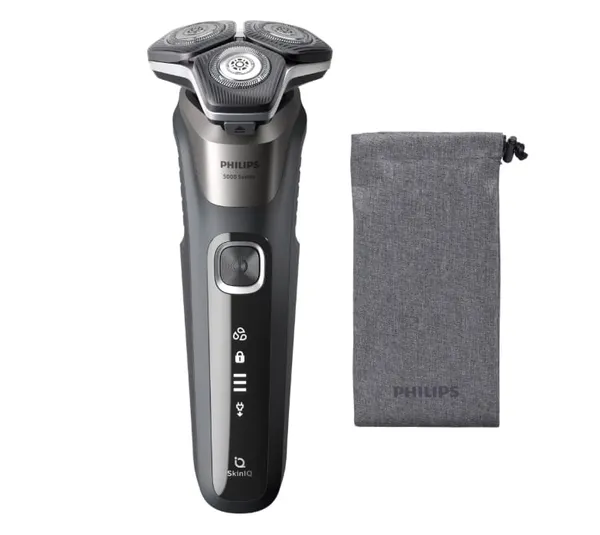 Aparat de Barbierit PHILIPS Seria 5000 S5887/10 SkinIQ Wireless Gri - imagine 2