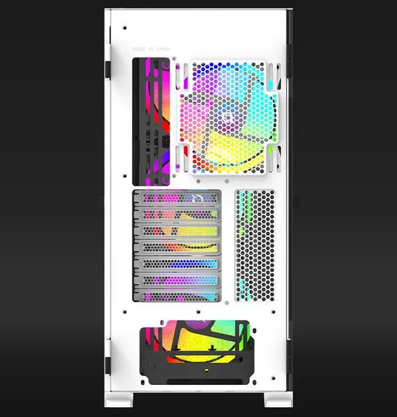 Carcasă PC AQIRYS AQUILLA Mid Tower ARGB Alb Tempered Glass - imagine 4