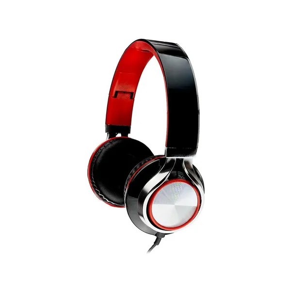 Căști SPACER SPHS-SILVER Cu Fir Pliabile Negru/Roșu - imagine 5