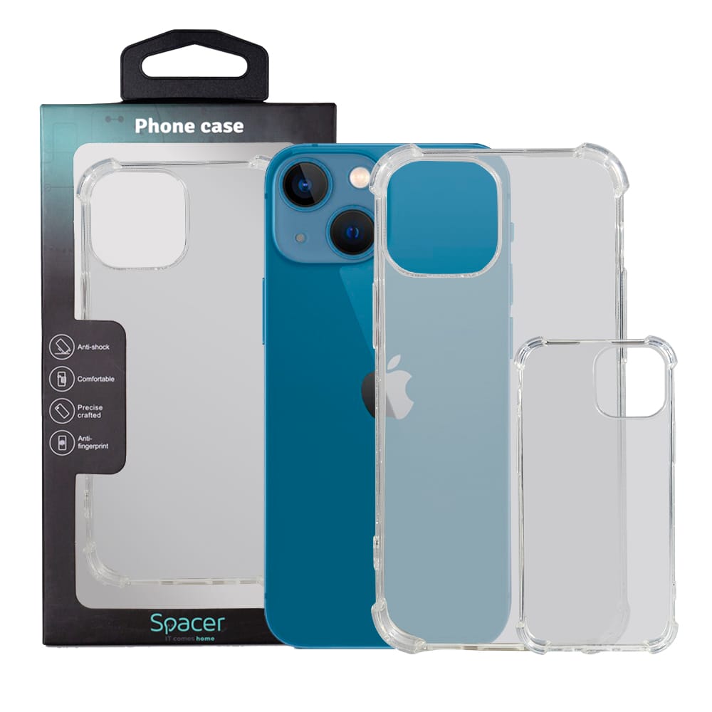 Husă SPACER iPhone 13 Mini Transparentă TPU