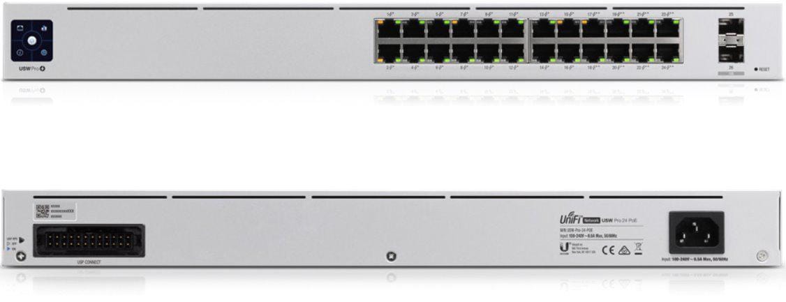 Switch UBIQUITI UniFi PRO USW-PRO-24-POE 24 Porturi Gigabit Managed