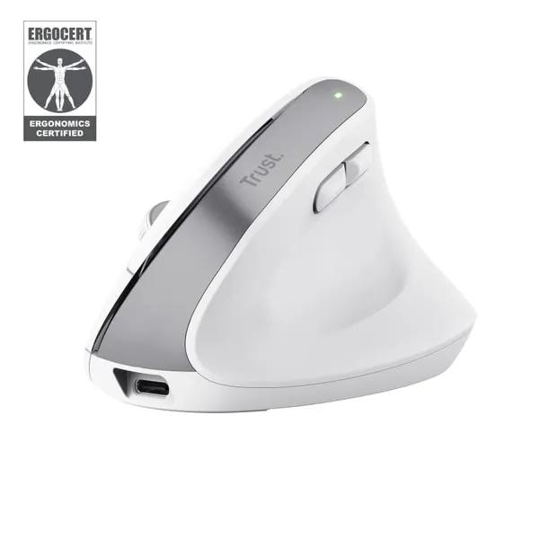 Mouse TRUST Bayo+ Vertical Wireless 2400 DPI Alb TR-25399