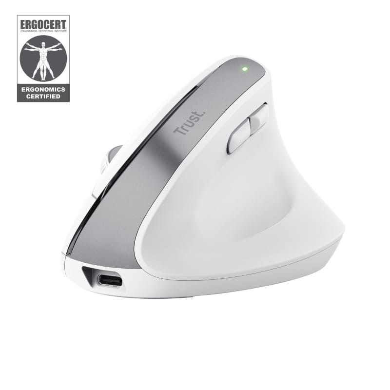 Mouse TRUST Bayo+ Vertical Wireless 2400 DPI Alb TR-25399