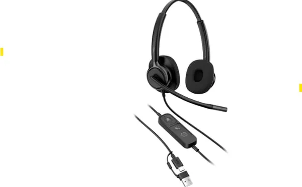 Casti HP Mission 425 USB Noise-Canceling Negru