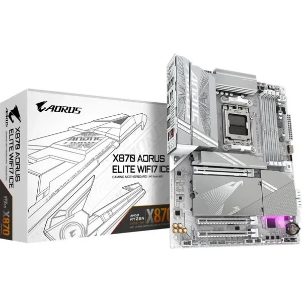 Placă de Bază GIGABYTE X870 AORUS ELITE WIFI7 ICE AM5 Alb