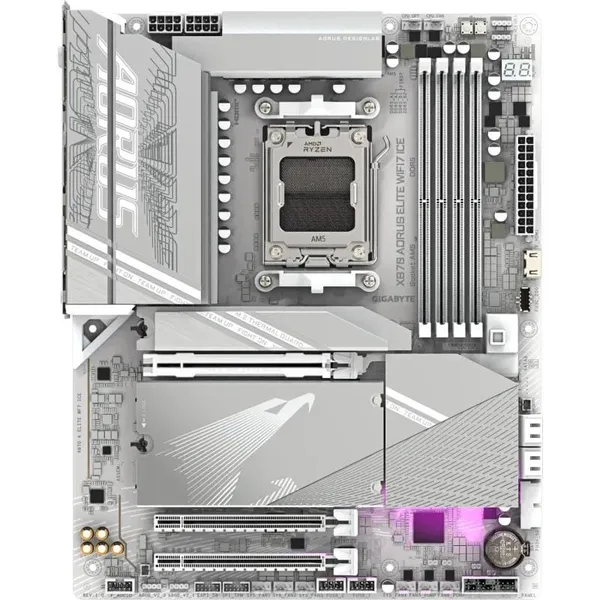 Placă de Bază GIGABYTE X870 AORUS ELITE WIFI7 ICE AM5 Alb - imagine 2