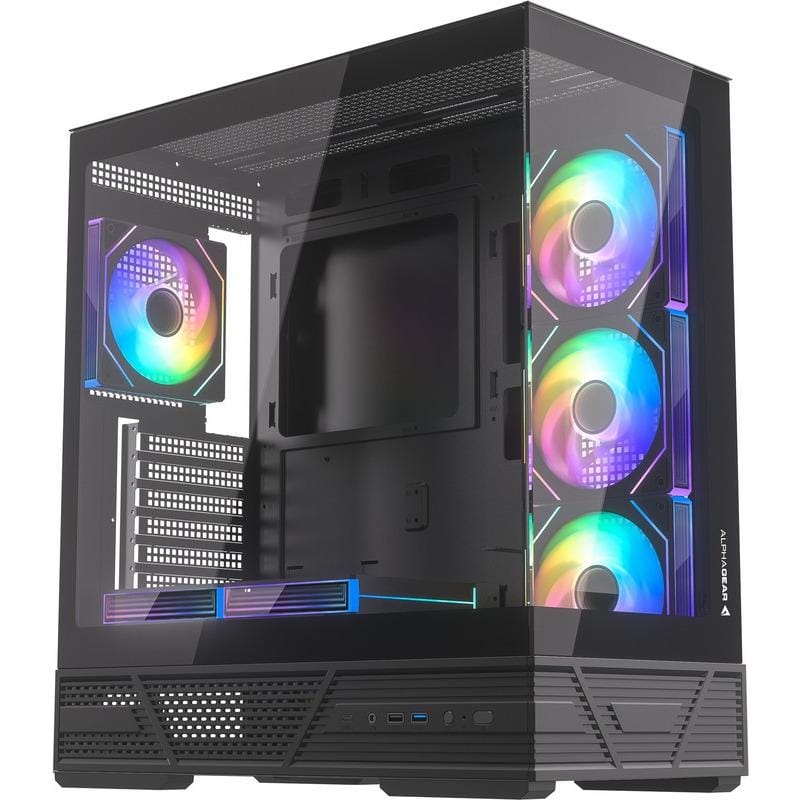 Carcasă PC ALPHAGEAR Dervish Mark 2 RGB Mid Tower Negru
