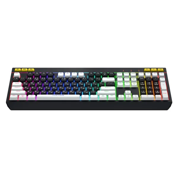 Tastatură Mecanică HATOR Icefall USB 1000Hz RGB Negru-Alb - imagine 2