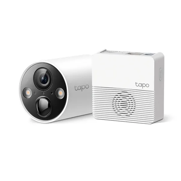 Set Cameră IP Exterior TP-LINK Tapo C420S1 + HUB IP65 2K Wireless