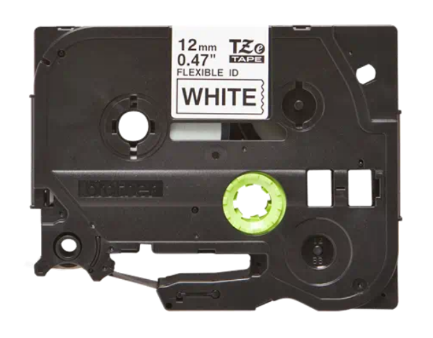 Banda Laminată BROTHER TZEFX231 Negru pe Alb 12mm x 8m