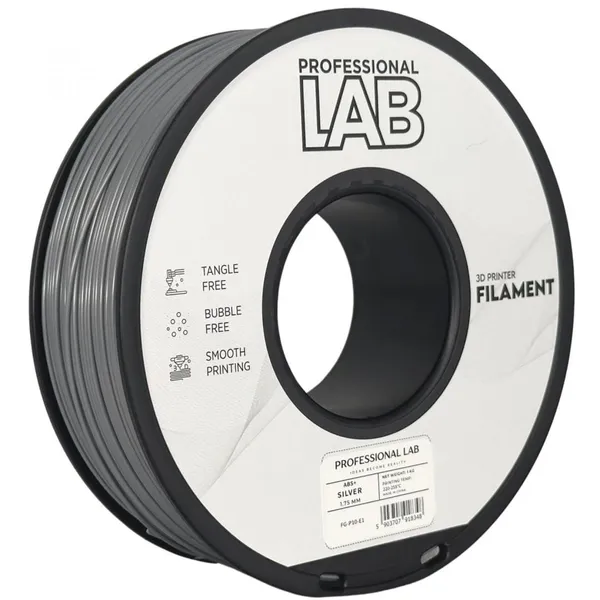Filament 3D PROFESSIONAL LAB ABS+ 1.75mm Silver 1KG