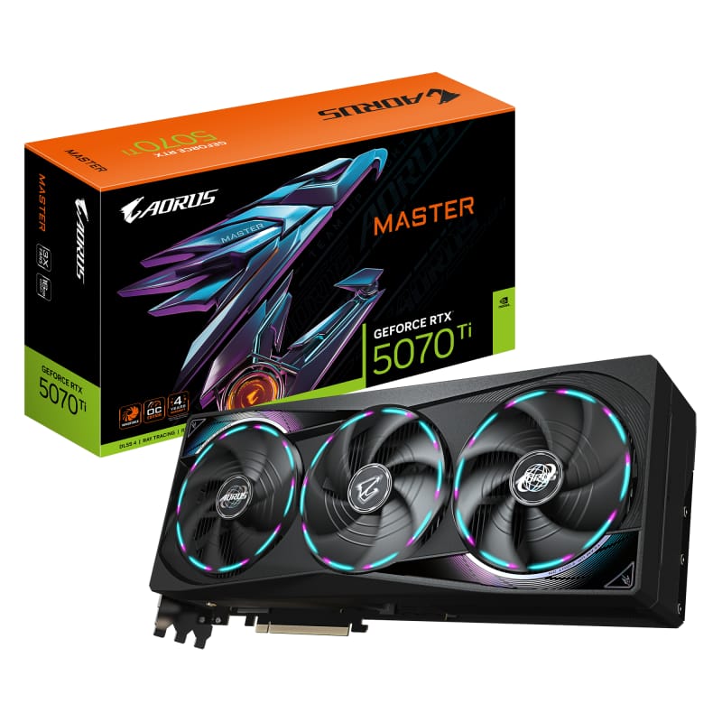 Placa Video GIGABYTE RTX 5070 Ti AORUS MASTER 16GB GDDR7 PCIe 5.0