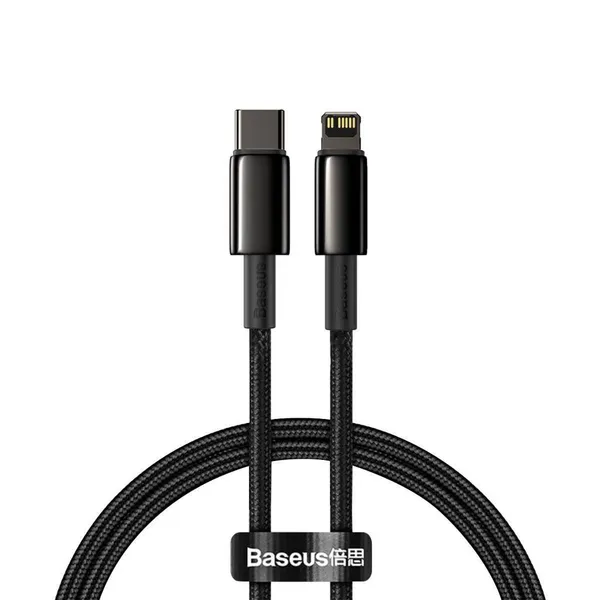Cablu Lightning BASEUS Tungsten Gold CATLWJ-A01 20W 2m Negru