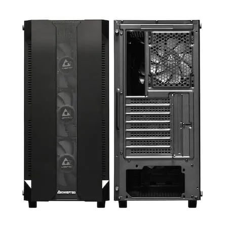 Carcasă PC CHIEFTEC Hunter GS-01B-OP Middle Tower ATX Negru - imagine 3