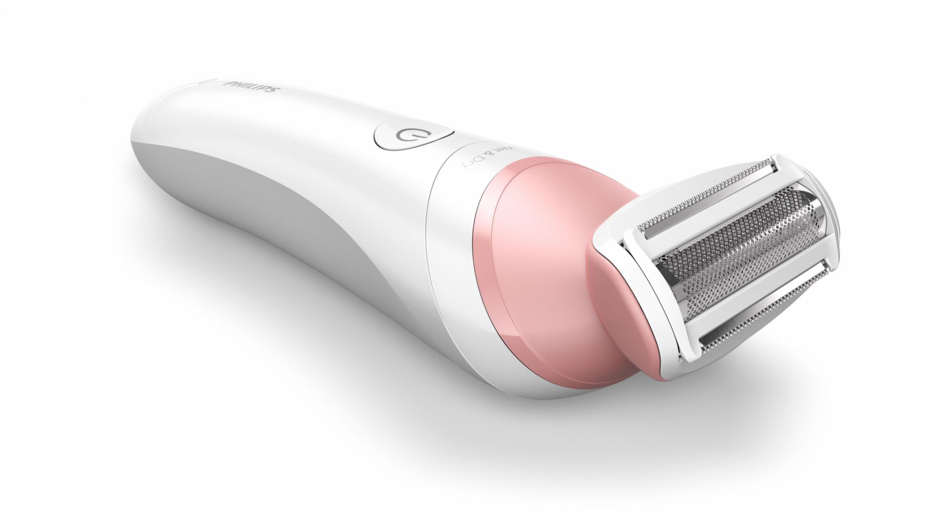 Aparat de ras PHILIPS Lady Shaver Seria 6000 BRL146/00 Wet&Dry Alb/Roz - imagine 3