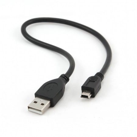 Cablu Date GEMBIRD USB 2.0 Mini-USB 25cm Negru CCP-USB2-AM5P-1
