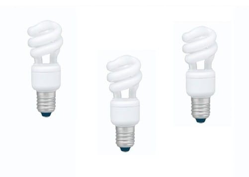 Set 3 becuri fluorescent PANASONIC EFD8E65HD3E-3 8W E27 Alb Rece Spirala