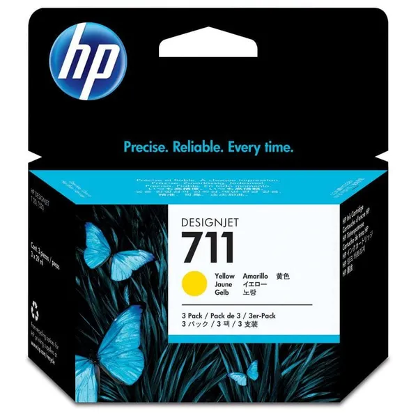 Cartuș Cerneală HP CZ136A Galben Tri-Pack Original - imagine 2