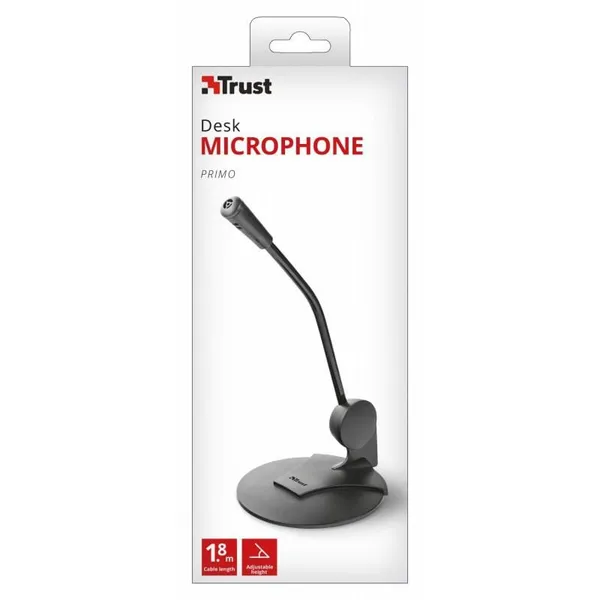 Microfon TRUST Primo Slim Condenser Jack Negru TR-21674