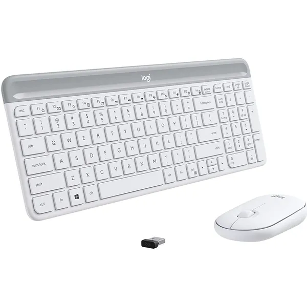 Set Tastatură și Mouse LOGITECH Slim Wireless Alb 920-009205 - imagine 2