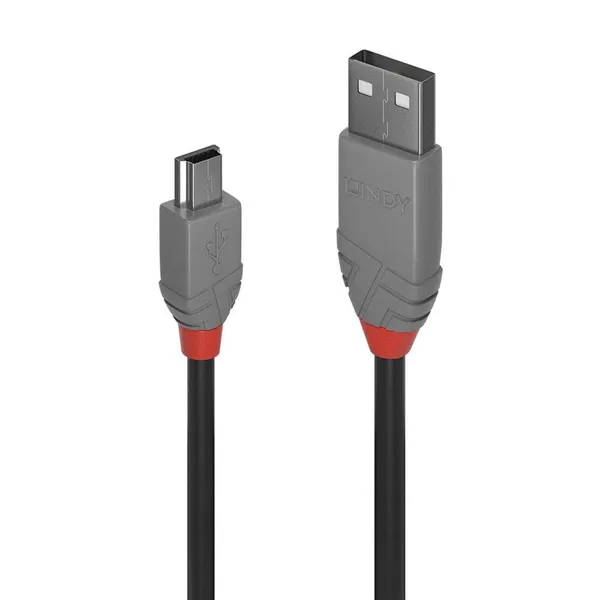 Cablu Date și Alimentare LINDY Mini-USB USB 2.0 1m Negru LY-36722