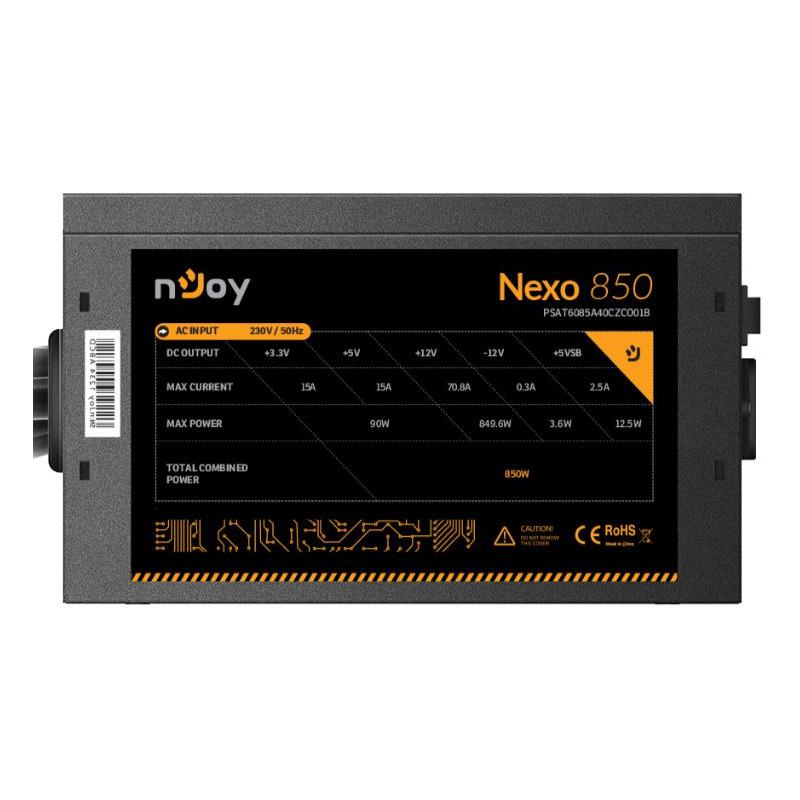 Sursă PC NJOY NEXO 850W 80+ GOLD ATX Negru - imagine 2