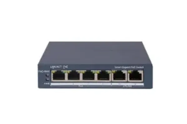 Switch PoE HIKVISION DS-3E1506P-EI 4 Porturi 60W