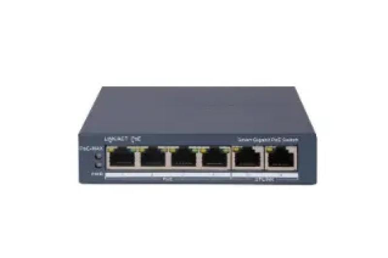 Switch PoE HIKVISION DS-3E1506P-EI 4 Porturi 60W