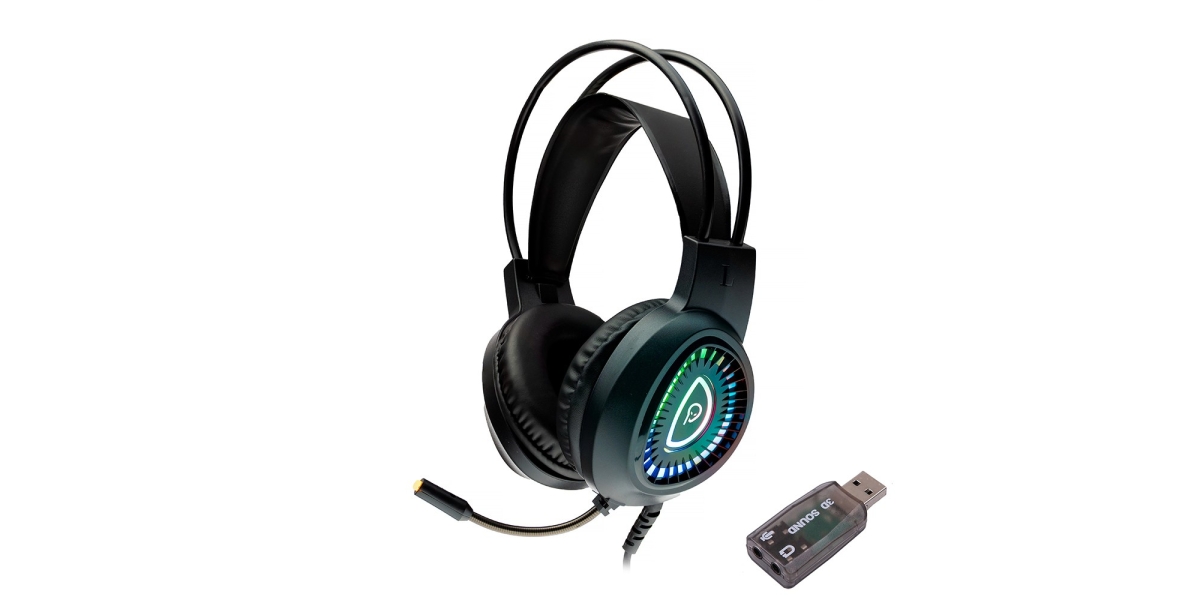 Căști Gaming SPACER Phantom RGB cu Fir Negru SPGH-PHANTOM-USB