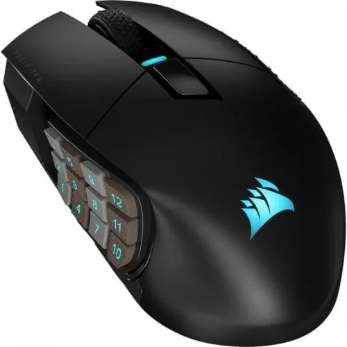 Mouse Gaming CORSAIR Scimitar Elite Wireless MMO 26000 DPI Negru