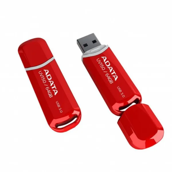 Memorie USB ADATA UV150 64GB USB 3.0 Roșu AUV150-64G-RRD - imagine 2