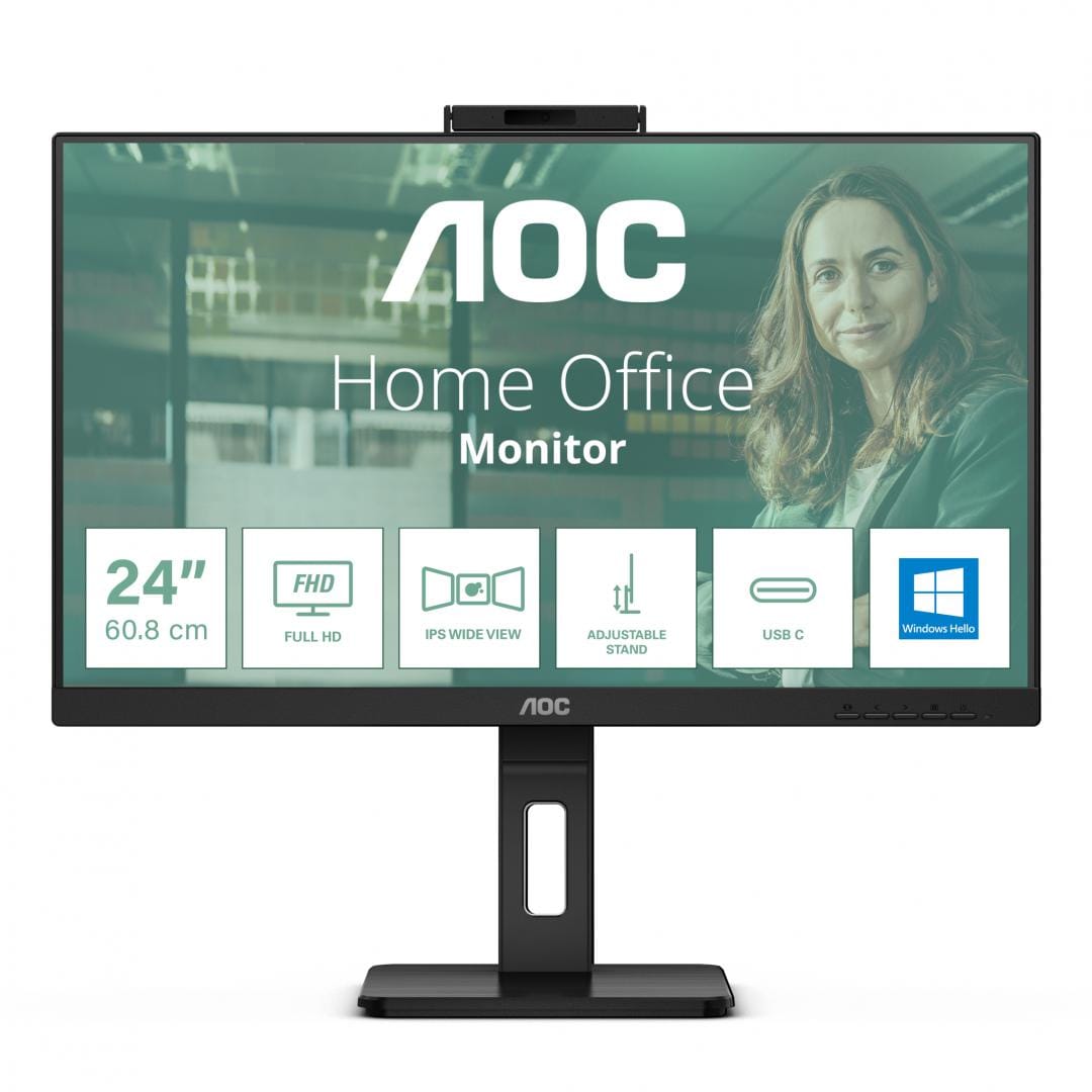 Monitor AOC 24P3CW 23.8 inch IPS Full HD 75Hz Webcam