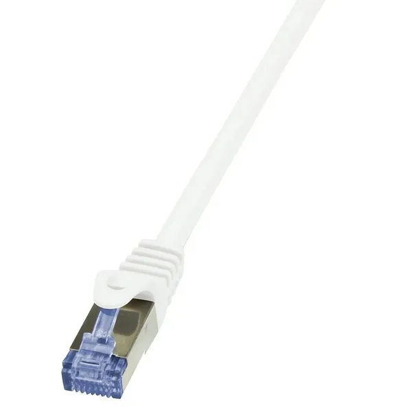Cablu Patch Cord LOGILINK CQ3021S Cat6a S/FTP 0.5m Alb