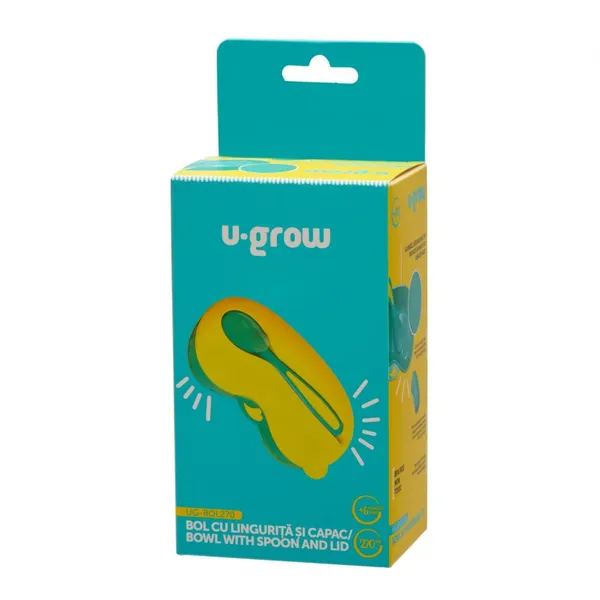 Bol U-GROW cu capac și linguriță 270 ml - imagine 4