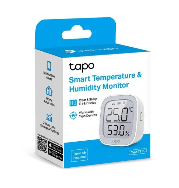 Senzor Smart TP-LINK Tapo T315 Temperatură și Umiditate WiFi Alb - imagine 2