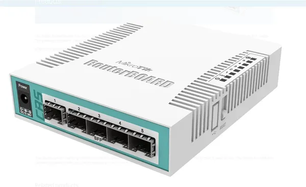 Switch MIKROTIK CRS106-1C-5S 1 x Gigabit 5 x SFP Alb - imagine 2