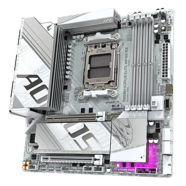 Placă de bază GIGABYTE B850M AORUS ELITE WIFI6E ICE AM5 - imagine 2