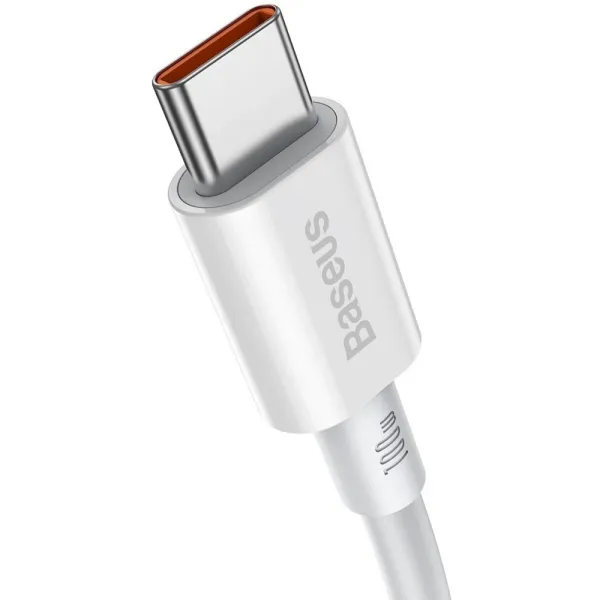 Cablu de Date BASEUS Superior CATYS-B02 USB-C 1m Alb - imagine 2