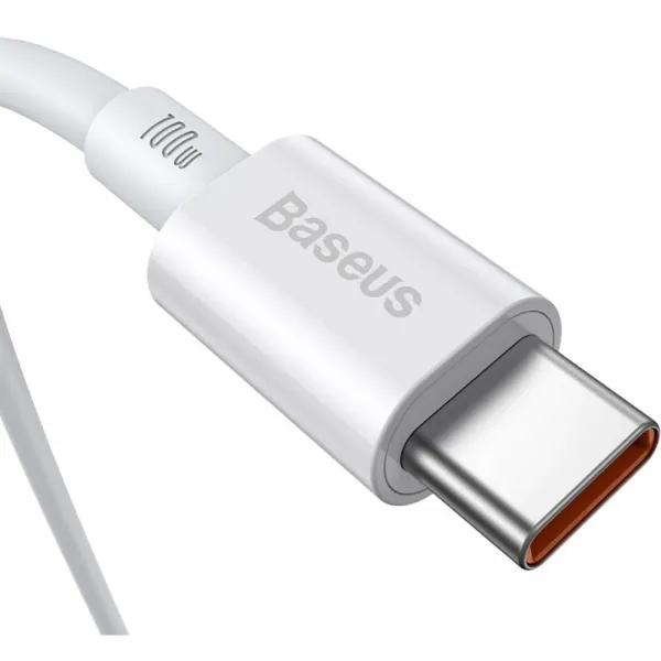 Cablu de Date BASEUS Superior CATYS-B02 USB-C 1m Alb - imagine 3