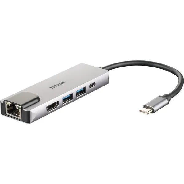 Hub USB D-LINK DUB-M520 5-in-1 Argintiu - imagine 6