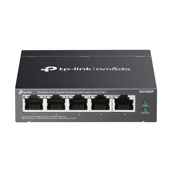 Switch TP-LINK DS105GP 5 Porturi Gigabit 4 Porturi PoE+ - imagine 5