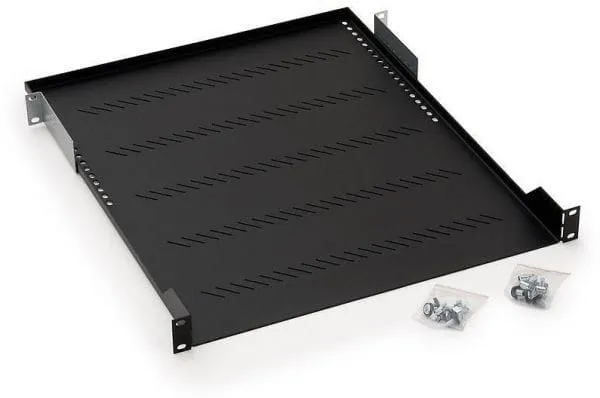 Raft Fix Perforat TRITON 19 inch 1U 750 mm Negru