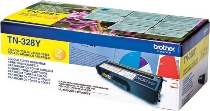 Toner Original BROTHER TN328Y Galben 6000 Pagini