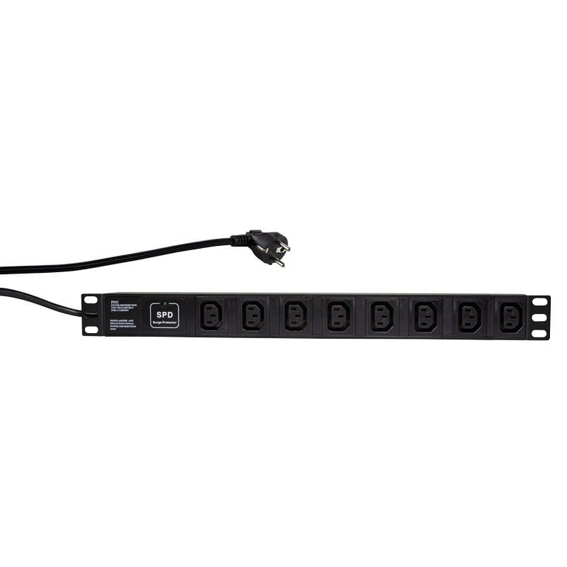 PDU Rack LOGILINK PDU8A01 1U 19 inch 8 Prize IEC Supratensiune Negru