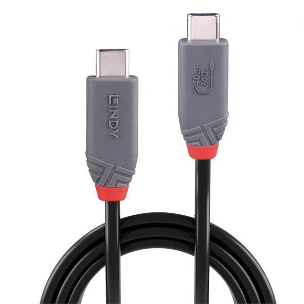 Cablu LINDY USB4 240W USB Type C 2m 40Gbps Gri